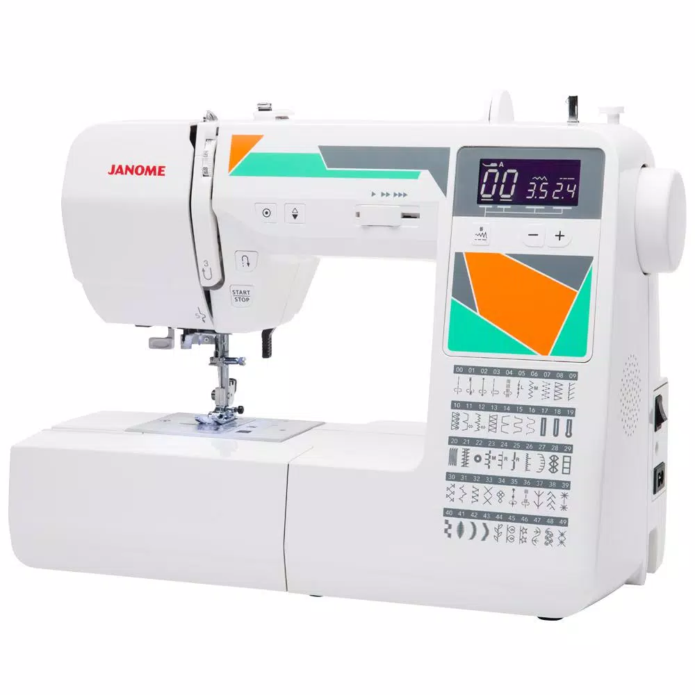 Janome MOD-50 Computerized Sewing Machine with 50 Stitches and 3 One-Step Buttonholes