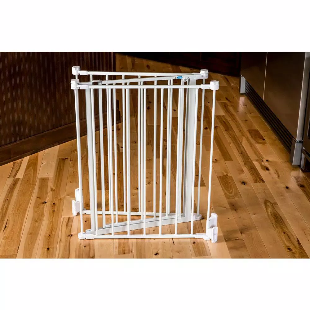 Regalo 31" Extra Wide Metal Flexi Baby Gate, Configurable Walk-Through Gate (28-76 in.)