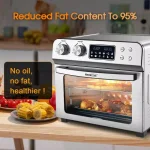 Boyel Living GeekChef 24 Qt. Silver Stainless Steel Digital Convection Air Fryer Toaster Oven with 10-in-1 Functions thumbnail 5