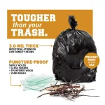 Plasticplace 65 Gallon 3.0 Mil Black Extra-Heavy Duty Gusset Seal Trash Bags, 50 in. x 48 in. (50-Case) thumbnail 4