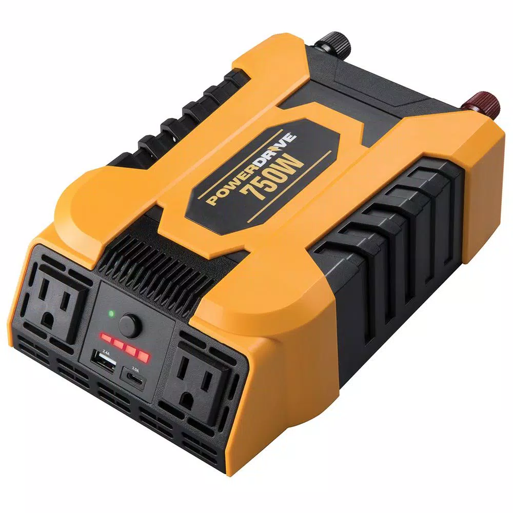 PowerDrive 750W DC to AC Power Inverter with Dual USB and USB-C Ports
