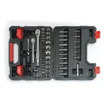 Crescent 84-Piece 1/4 in. and 3/8 in. Drive SAE/Metric Mechanic Tool Set thumbnail 2