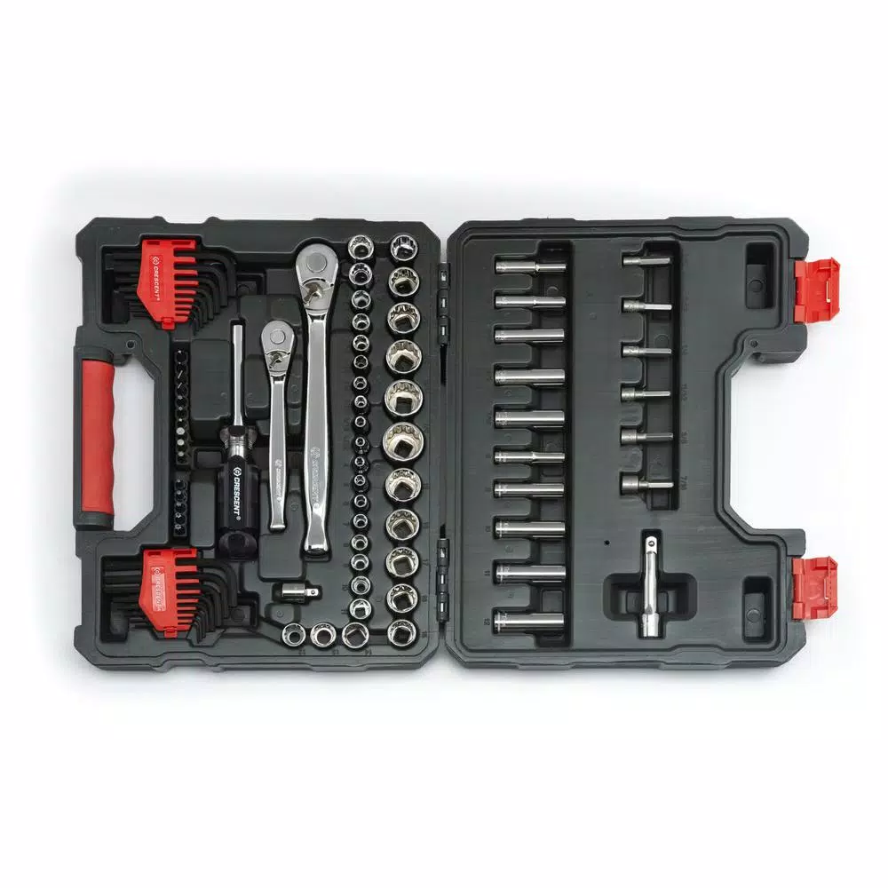 Crescent 84-Piece 1/4 in. and 3/8 in. Drive SAE/Metric Mechanic Tool Set