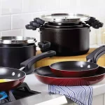 Farberware Neat Nest 6-Quart Aluminum Nonstick Saucepot with Glass Lid, Black thumbnail 9