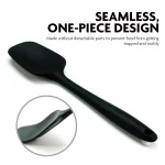 Ovente Premium Silicone Spatula with Stainless Steel Core, Heat Resistant up to 500°F, BPA-Free, Black thumbnail 3