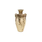 LITTON LANE 28" Distressed Beige and Brown Ceramic Amphora Floor Vase - Farmhouse Style thumbnail 1