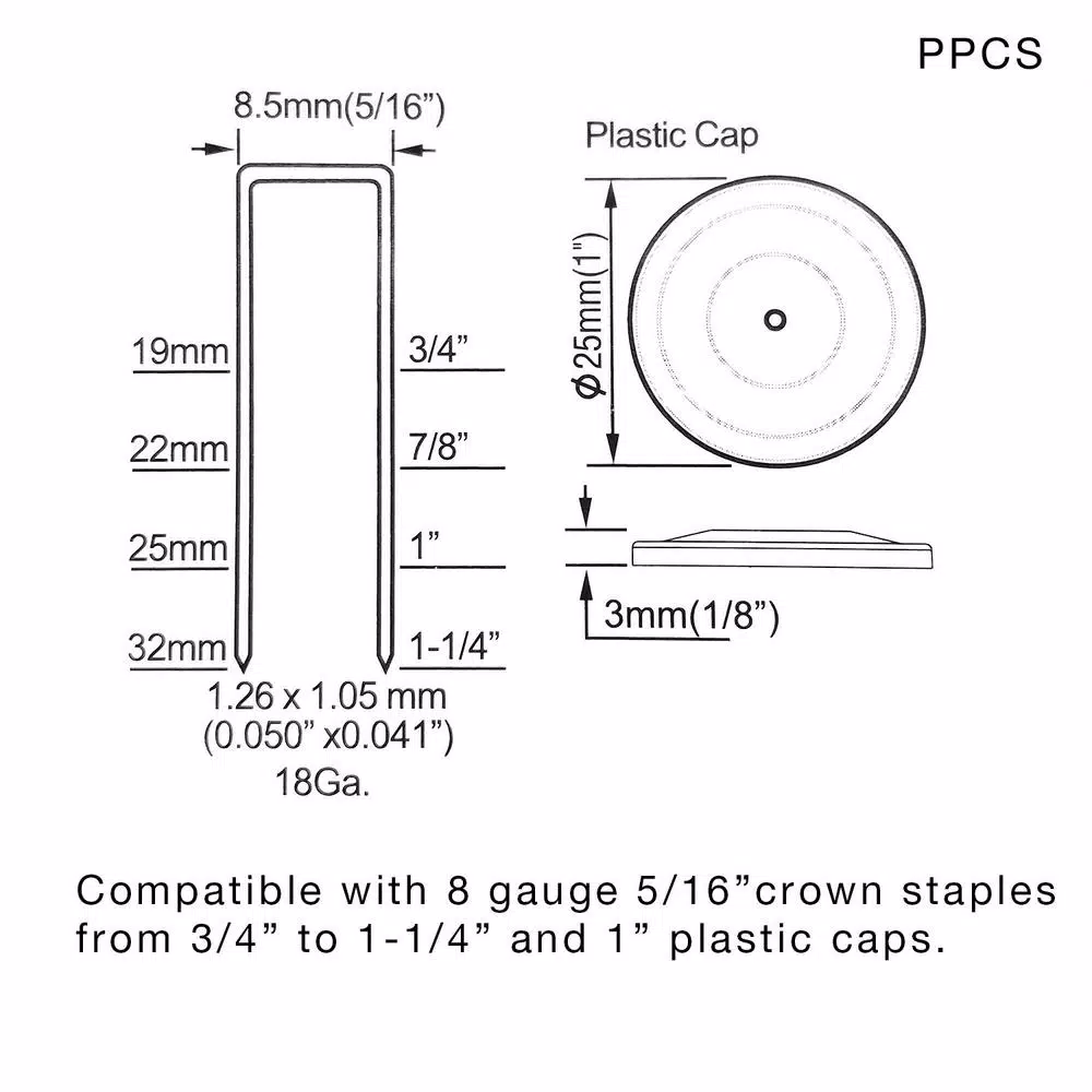 Freeman 18-Gauge 1-1/4 in. Pneumatic Plastic Cap Stapler Kit with Canvas Bag