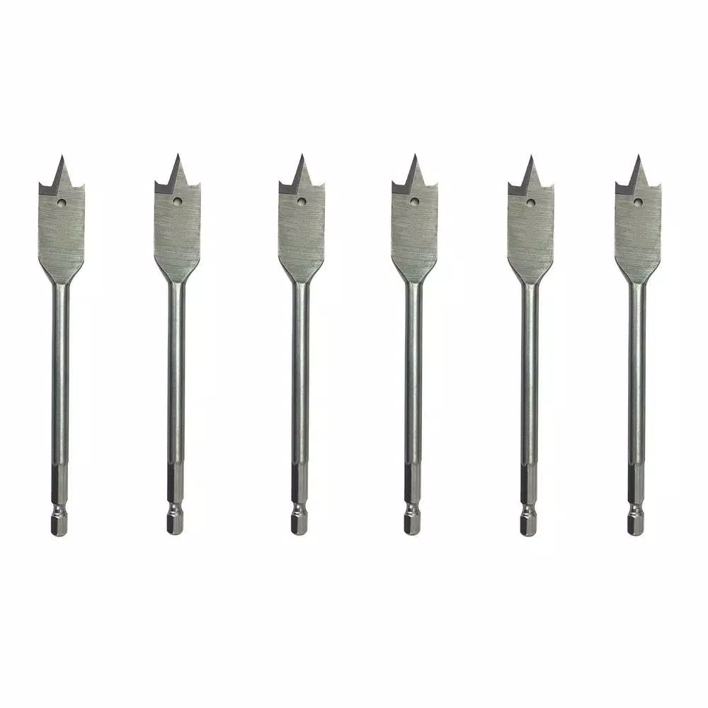 Drill America DMS Series Carbon Steel Spade Drill Bit Set, 6-Piece