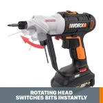 Worx 20V Power Share Switchdriver Cordless 1/4 in. Drill/Driver with 67-Piece Accessory Kit thumbnail 9