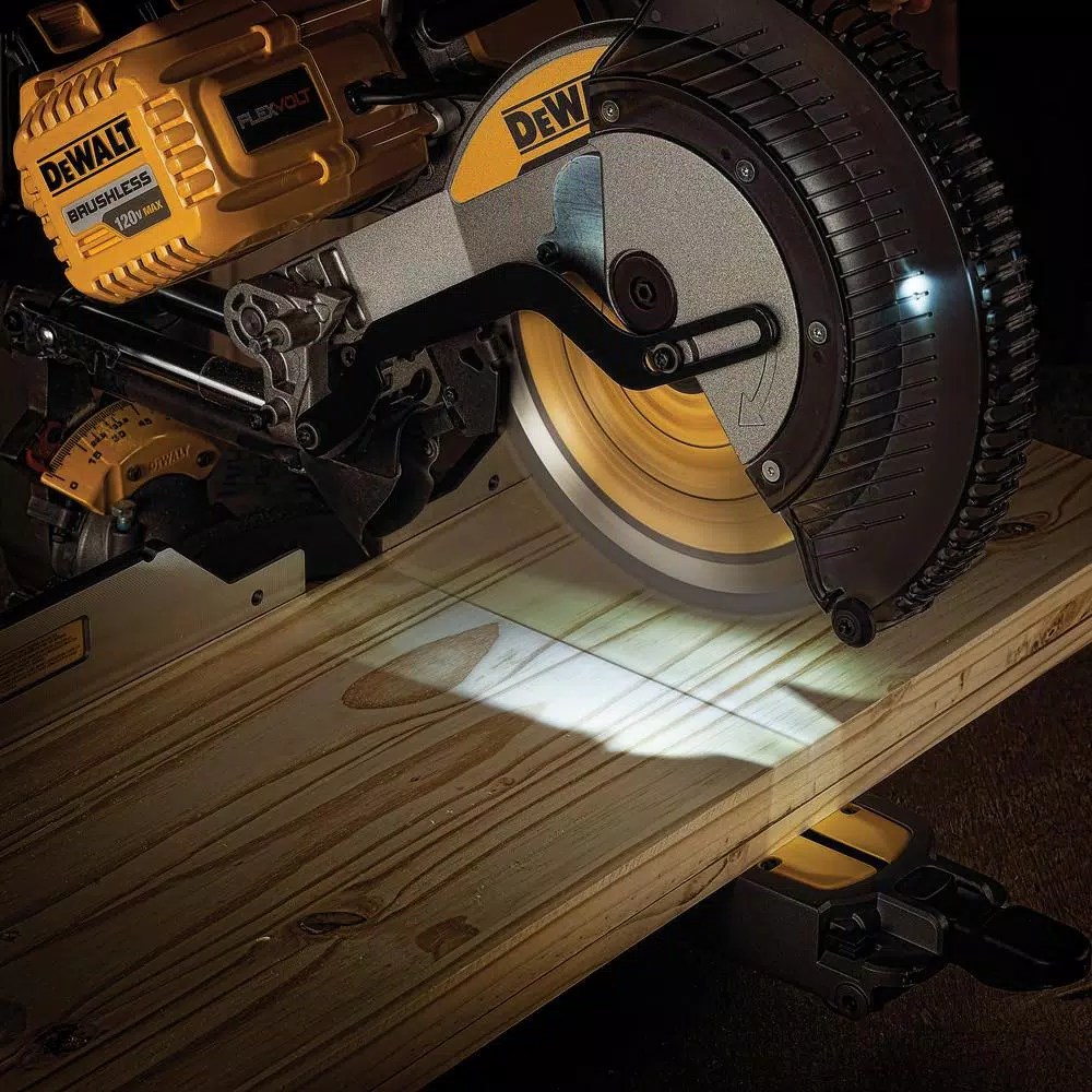 DEWALT FLEXVOLT 12 in. Brushless Sliding Compound Miter Saw Kit with (2) 6.0 Ah Batteries and AC Adapter