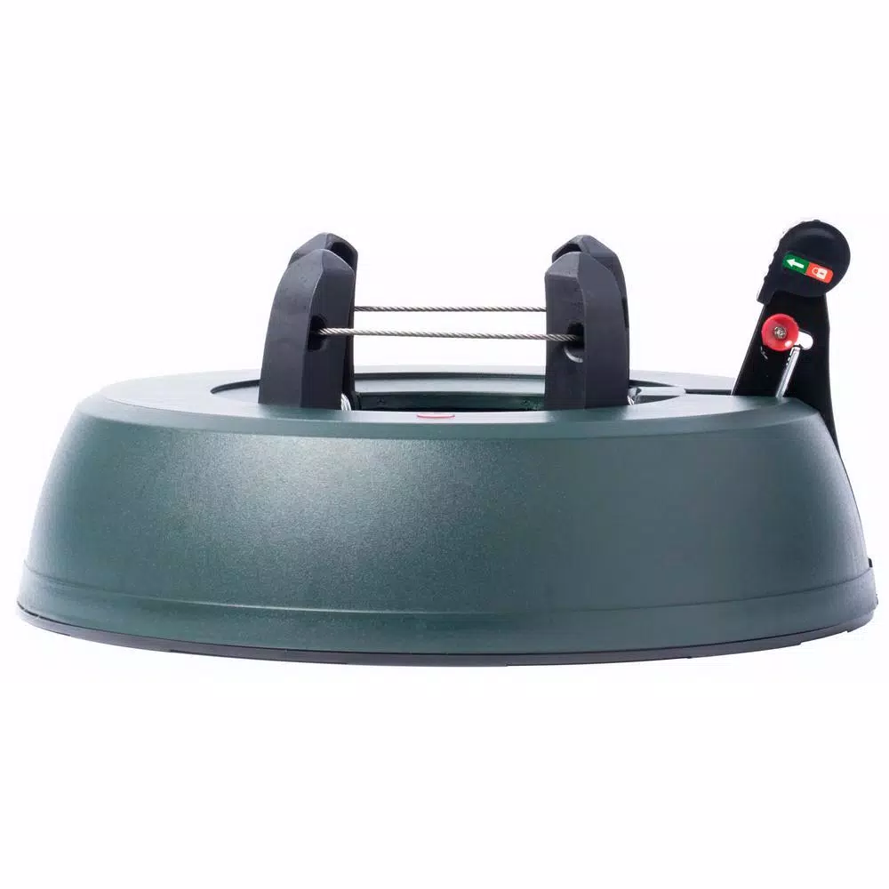 Unbranded Automatic Green Plastic Foot Pedal Christmas Tree Stand with Water Level Indicator