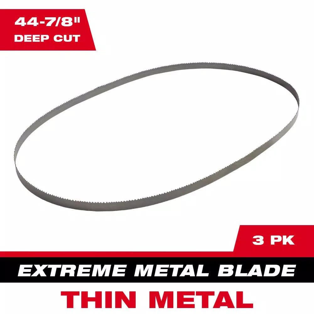 Milwaukee 44-7/8 in. Extreme Metal Deep Cut Band Saw Blade Set, Variable TPI, 6-Pack