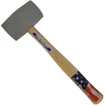 Vaughan RM18DB 18 oz. Non-Marring Rubber Dead Blow Mallet with Hickory Handle thumbnail 1