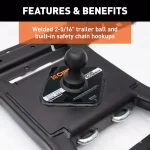 CURT Spyder CURT 5th Wheel Rail Gooseneck Hitch - 2-5/16" Ball thumbnail 9