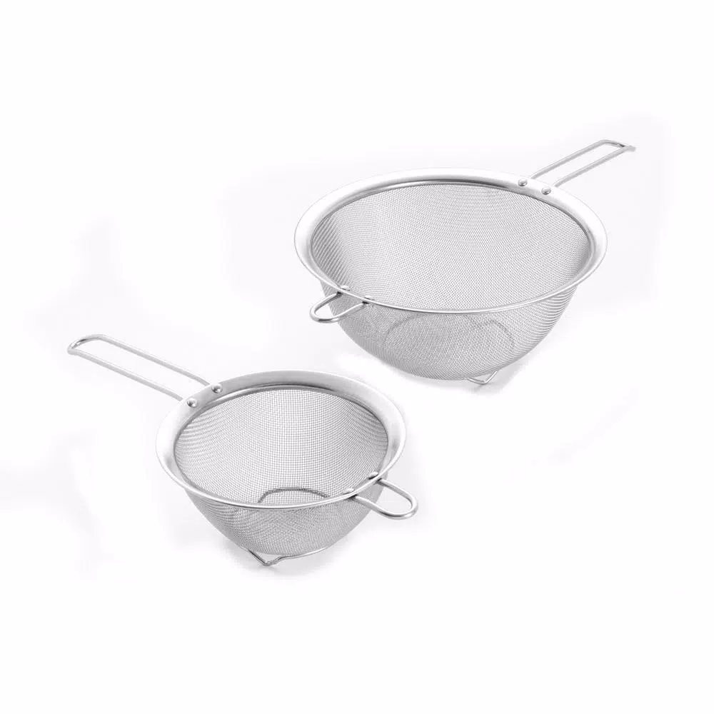 ExcelSteel 9 in. Stainless Steel Mesh Strainer with Long Riveted Handle