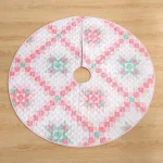 Country Living 48 in. Retro Star Quilted Tree Skirt, Reversible Blush Pink Microfiber thumbnail 6