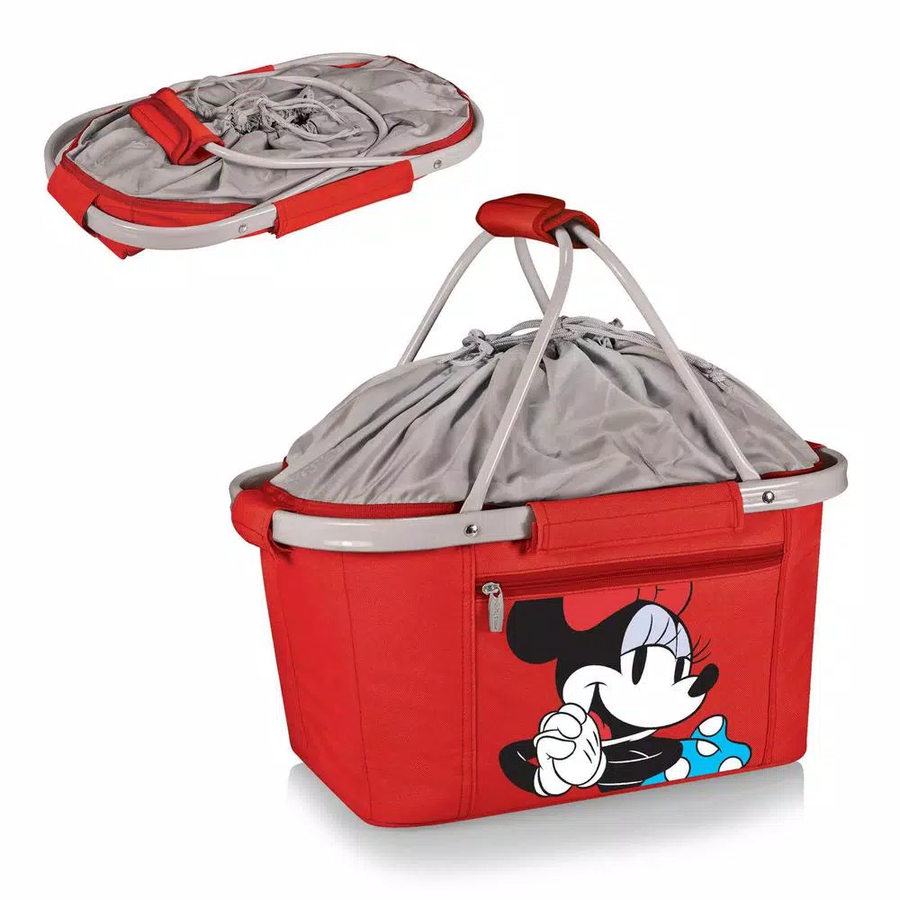 ONIVA Minnie Mouse Metro Basket Collapsible Tote Cooler, 34 oz., Red