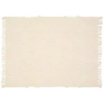 LR Resources LR Home Handmade Boho Tufted Cotton Throw Blanket with Fringe, Beige, 50 x 60 in thumbnail 7