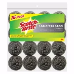 3M Scotch-Brite Stainless Steel Scouring Pads, 2 in. x 2 in., 16-Pack thumbnail 1