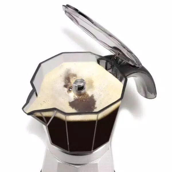 DeLonghi De'Longhi Moka Maker 6-Cup Italian Espresso Machine, Black Stainless Steel