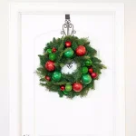 Village Lighting Company 24 in. Red and Green Christmas Cheer Artificial Pine Wreath with Ornaments thumbnail 4