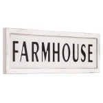 Pinnacle Rustic White Farmhouse Tin Enamel Decorative Wall Sign, 38 in. x 11.25 in. thumbnail 3