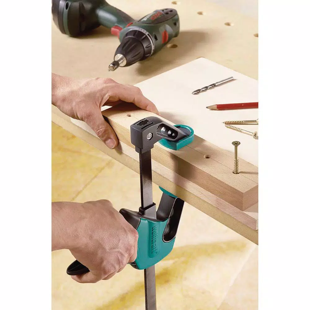 Wolfcraft AccuGrip 12 in. One-Hand Bar Clamp and 20 in. Spreader