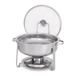 Oster Gibson Home Langston 6-Piece Stainless Steel 4.5 Qt. Round Chafing Dish Set thumbnail 3