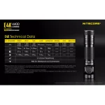 NITECORE E4K Tactical EDC Flashlight, 4400 Lumens, USB-C Rechargeable, Waterproof & Impact Resistant thumbnail 7