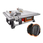 RIDGID 7 in. Corded Wet Tile Saw with 24 in. Rip Capacity and Gel-Foam Knee Pads Bundle thumbnail 1