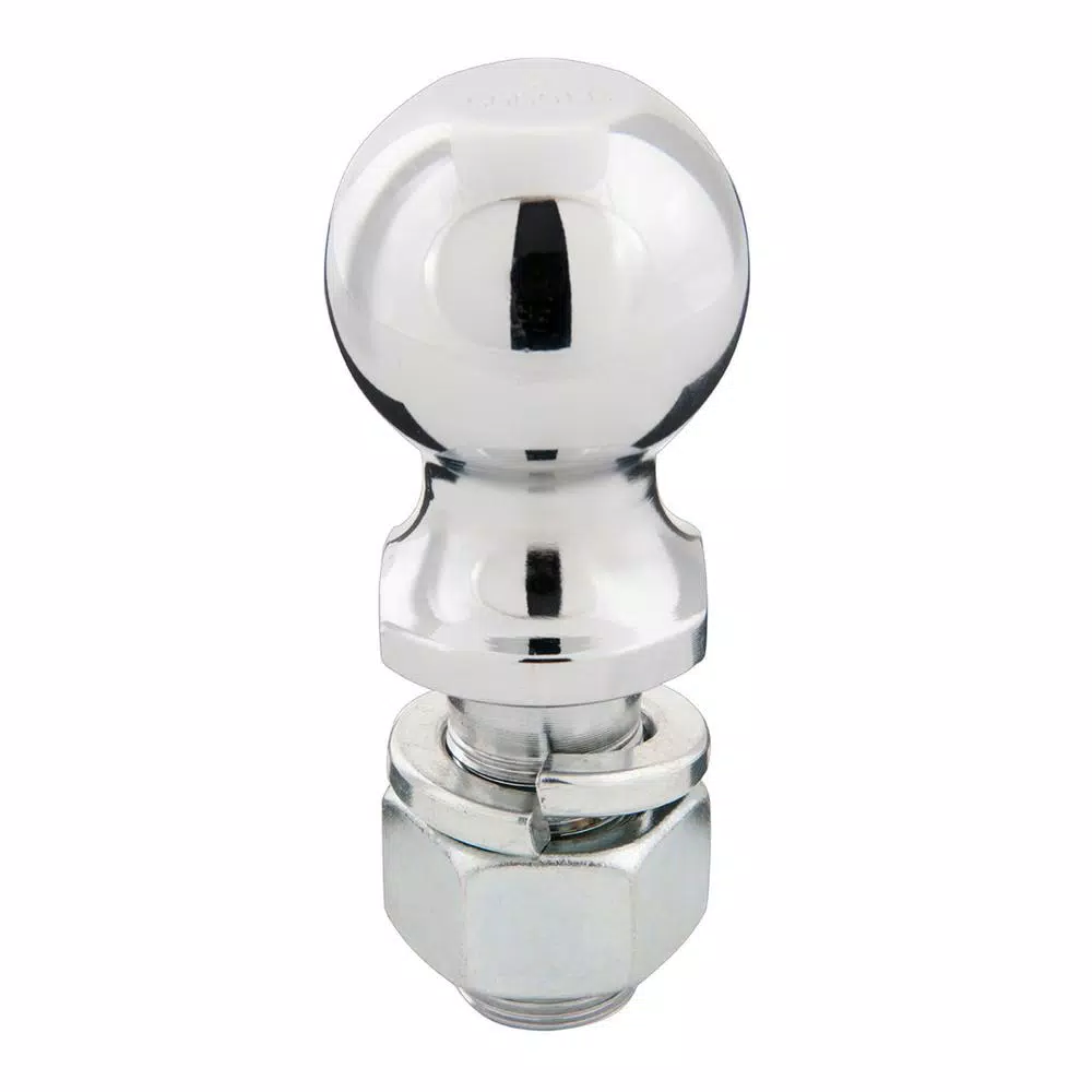 TowSmart 2 in. Chrome Hitch Ball, 5,000 lb. Capacity, 1 in. x 2 in. Shank