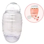 LavoHome 5 Gallon Vitrolero Aguas Frescas Beverage Dispenser with Lid, Clear Plastic thumbnail 1