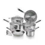T-fal Performa Pro 14-Piece Stainless Steel Nonstick Cookware Set with Techno Release Interior thumbnail 1