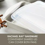 Rachael Ray 3-Piece Nonstick Bakeware Set with Lids, Silver thumbnail 6