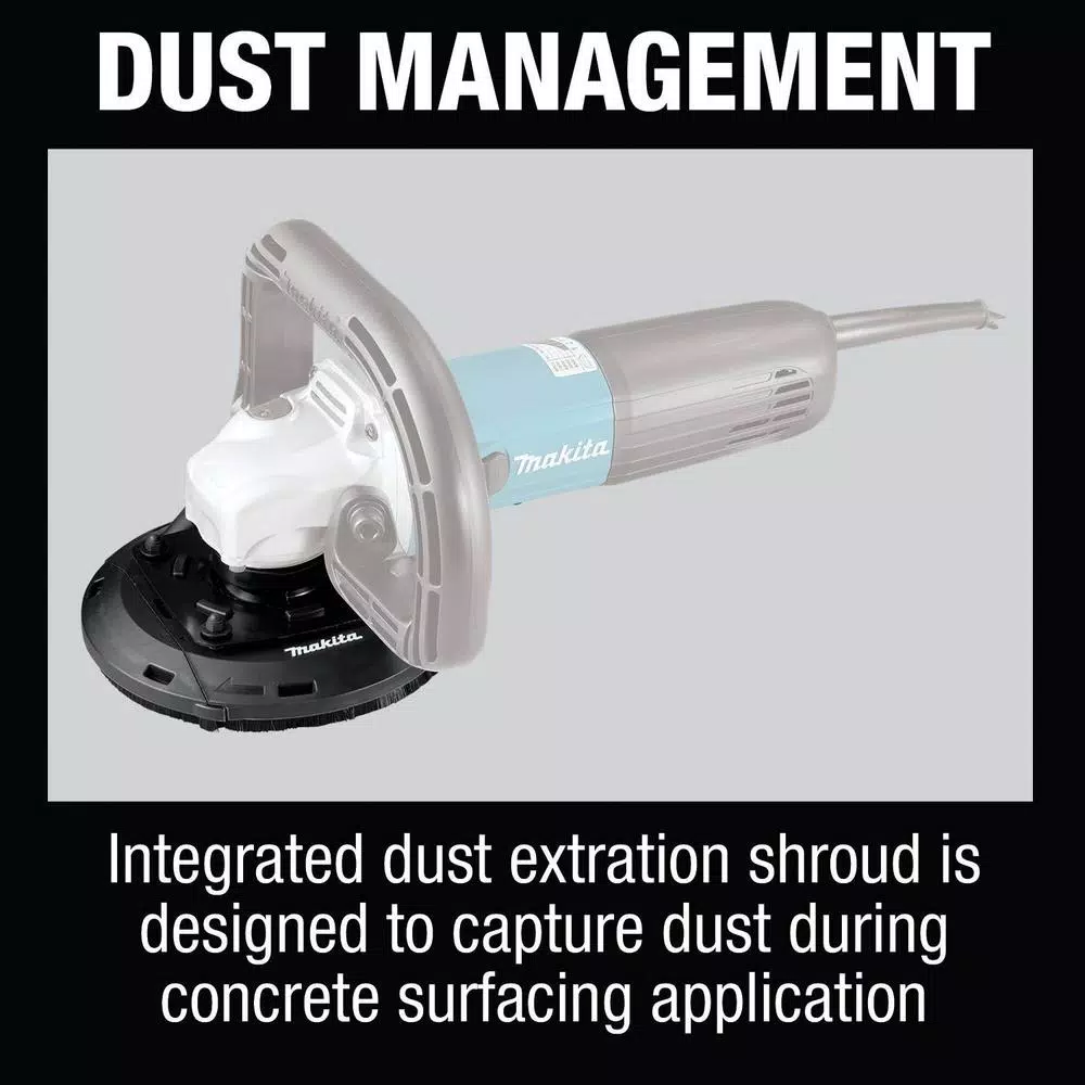 Makita PC5010CX1 5 in. SJS II Compact Concrete Planer with Dust Extraction Shroud