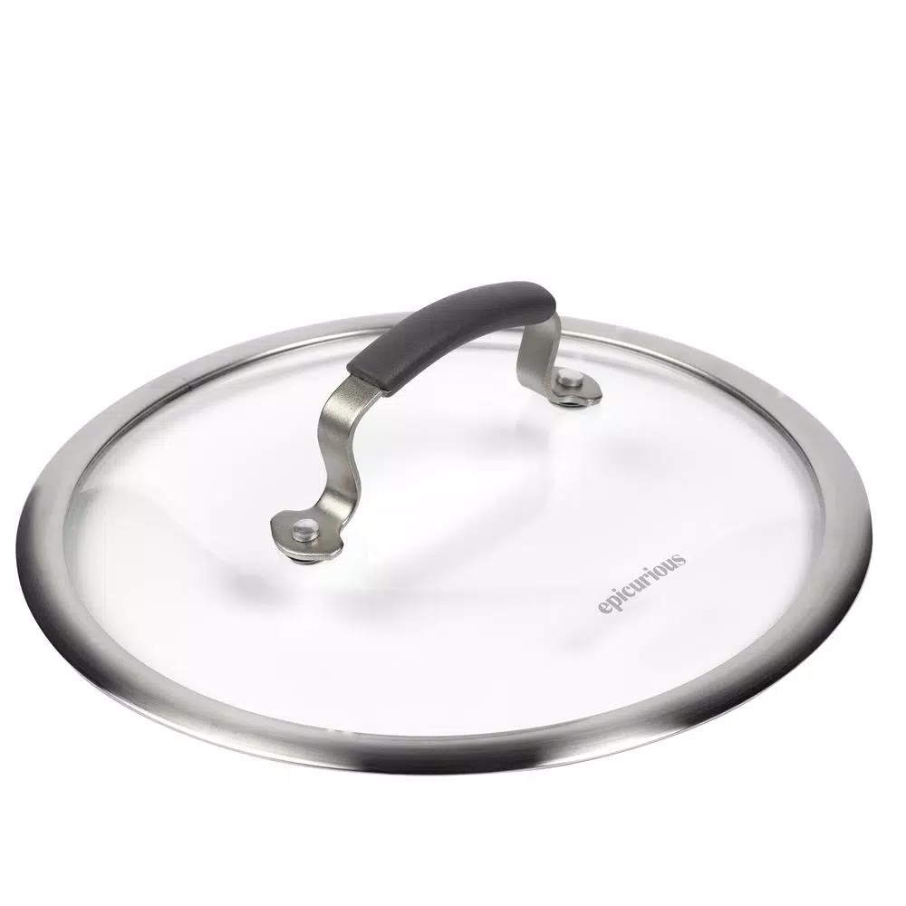 Epicurious 5 Qt. Hard-Anodized Aluminum Nonstick Chili Pot with Glass Lid, Blue