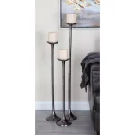 LITTON LANE Modern Gray Aluminum Candlestick Set of 3 - 40 in. x 32 in. x 37 in. thumbnail 5