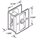 Prime-Line Satin Nickel Pocket Door Privacy Lock and Pull, Reversible Design thumbnail 4