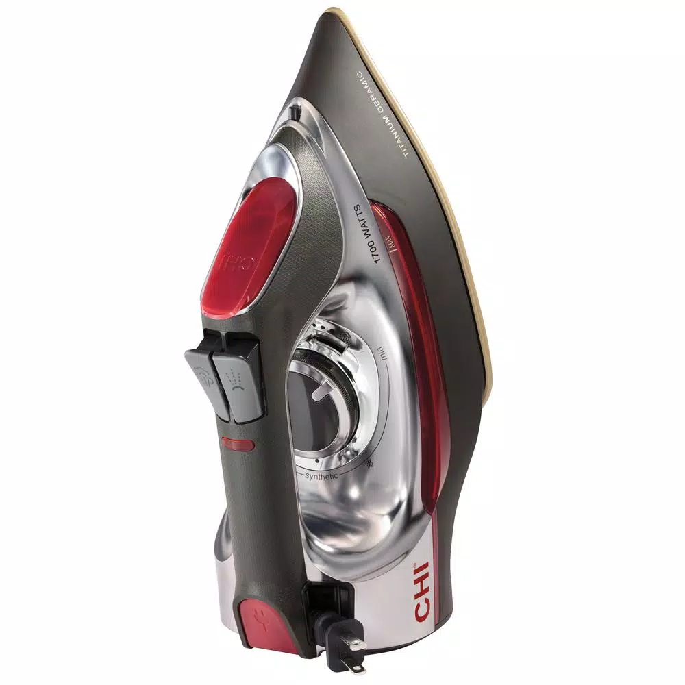 CHI Retractable Cord Steam Iron with Titanium-Infused Ceramic Soleplate