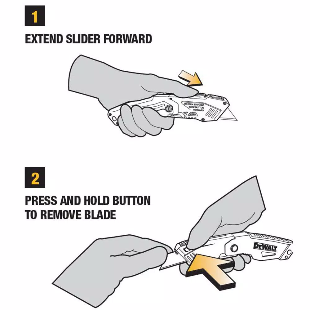 DEWALT Utility Knife Set - 2 Retractable Knives and 75-Pack Blades, 3-Piece Combo
