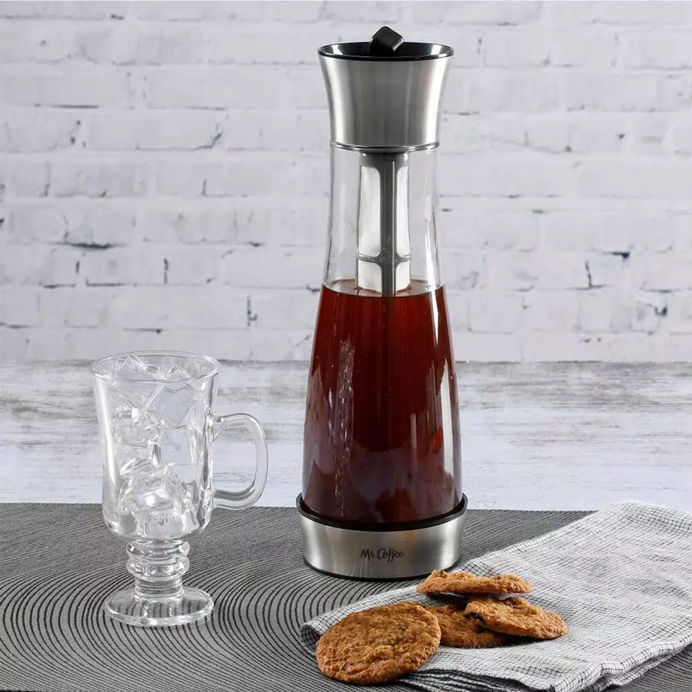 Mr. Coffee Uber Caff 5-Cup Cold Brew Coffee Maker with Borosilicate Glass Pitcher and Stainless Steel Filter
