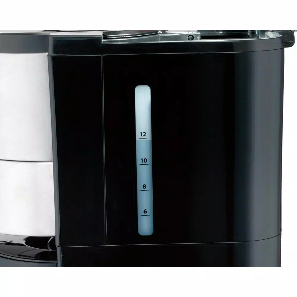 Hamilton Beach 10-Cup Programmable Drip Coffee Maker with Thermal Carafe, Black and Stainless Steel
