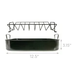 Ecolution Aluminum Roasting Pan with Hydrolon PFOA-Free Non-Stick Coating and Rack thumbnail 2