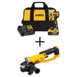 DEWALT 20V MAX XR Brushless 3-Speed 1/4 in. Impact Driver & 4-1/2 in. Grinder Combo Kit with 5.0Ah Battery thumbnail 1