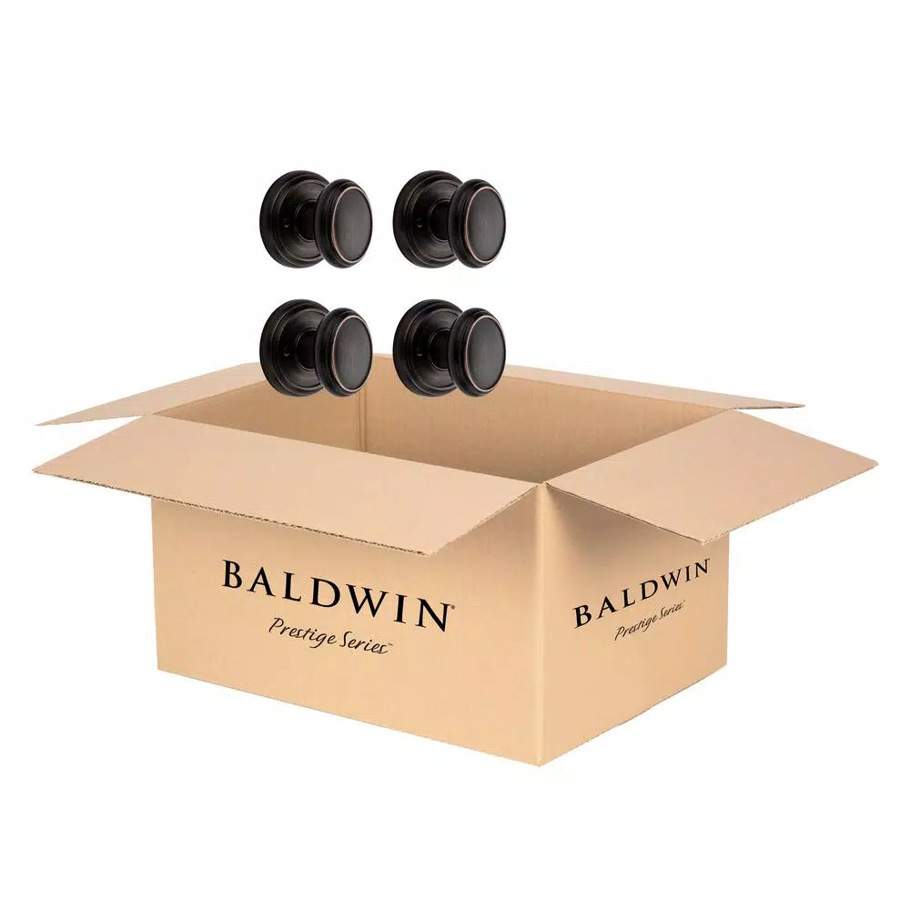 Baldwin Prestige Carnaby Venetian Bronze Passage Door Knob (4-Pack)