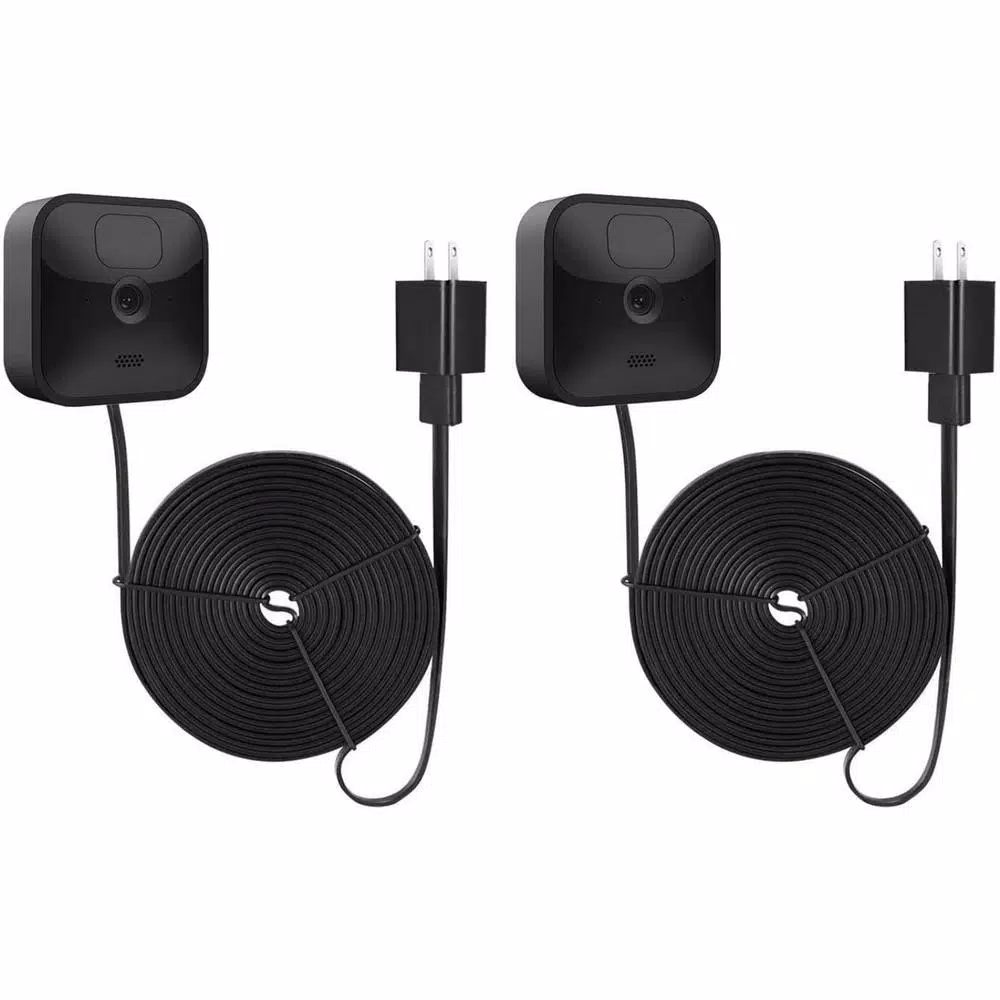 Wasserstein Weatherproof Power Cable for Blink Outdoor, XT and XT2 Cameras - 16 ft. (2-Pack, Black)