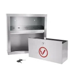 Alpine Industries Stainless Steel Wall Mounted Cigarette Disposal Station thumbnail 3