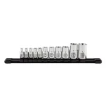 SUNEX TOOLS Sunex 11-Piece Inverted Star Socket Set with Rail, 1/4 in., 3/8 in., and 1/2 in. Drive, Chrome thumbnail 1
