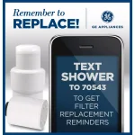 GE Shower Water Filtration Replacement Filter, Compatible with GXSM01HWW thumbnail 3