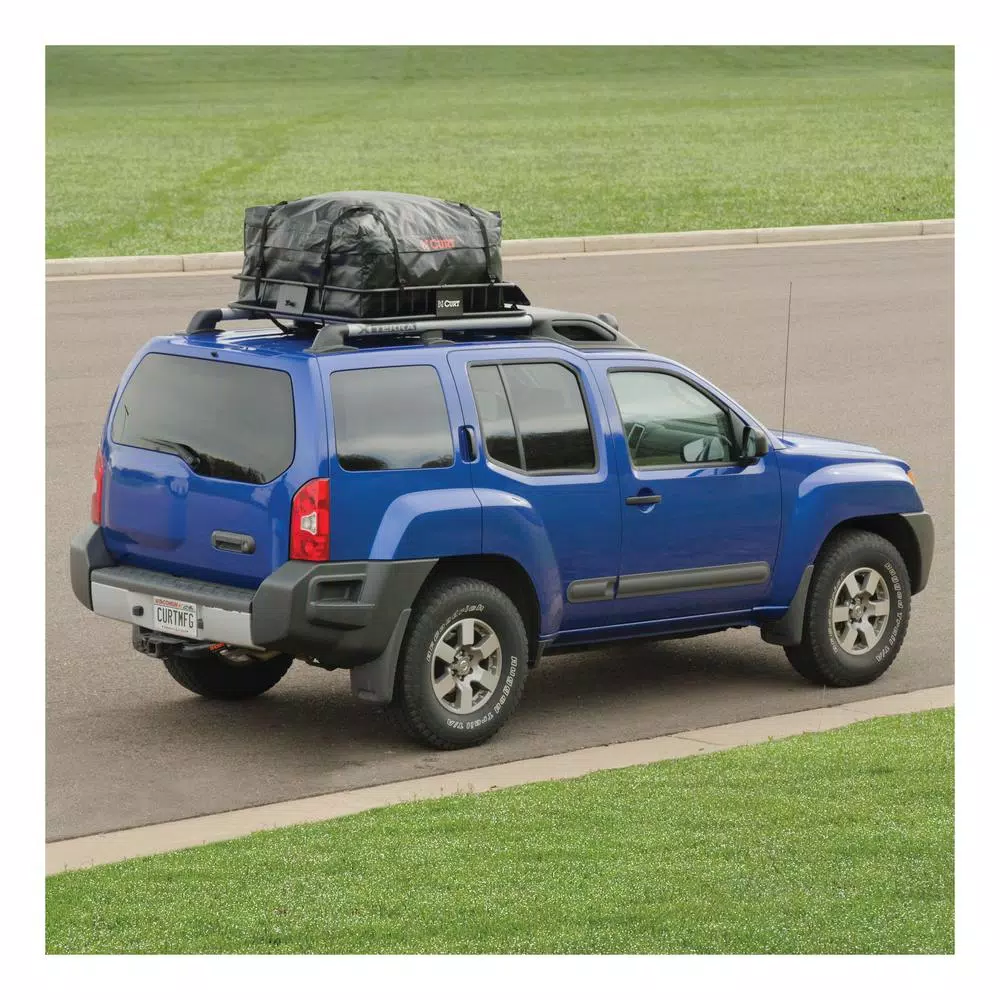 CURT 13.5 cu. ft. Water Resistant Rooftop Cargo Bag, UV-Resistant Vinyl